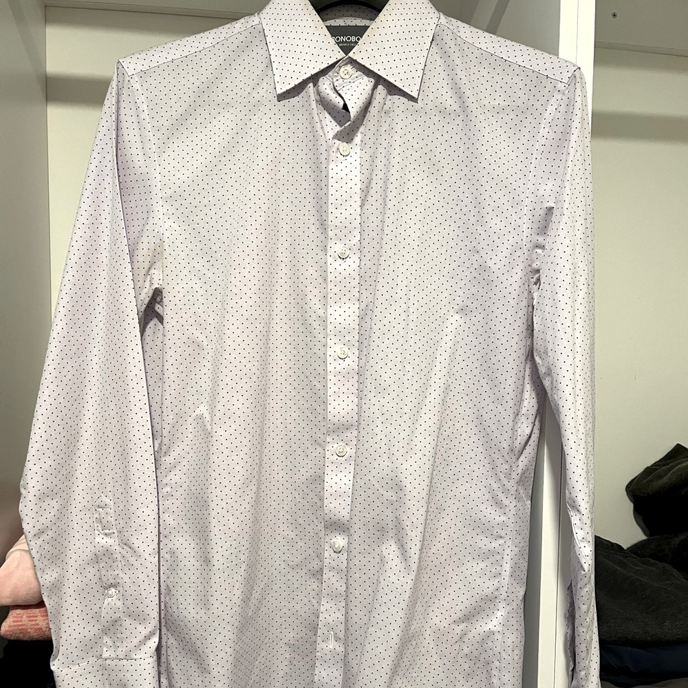 Bonobos Purple with Purple Dotted Button Down